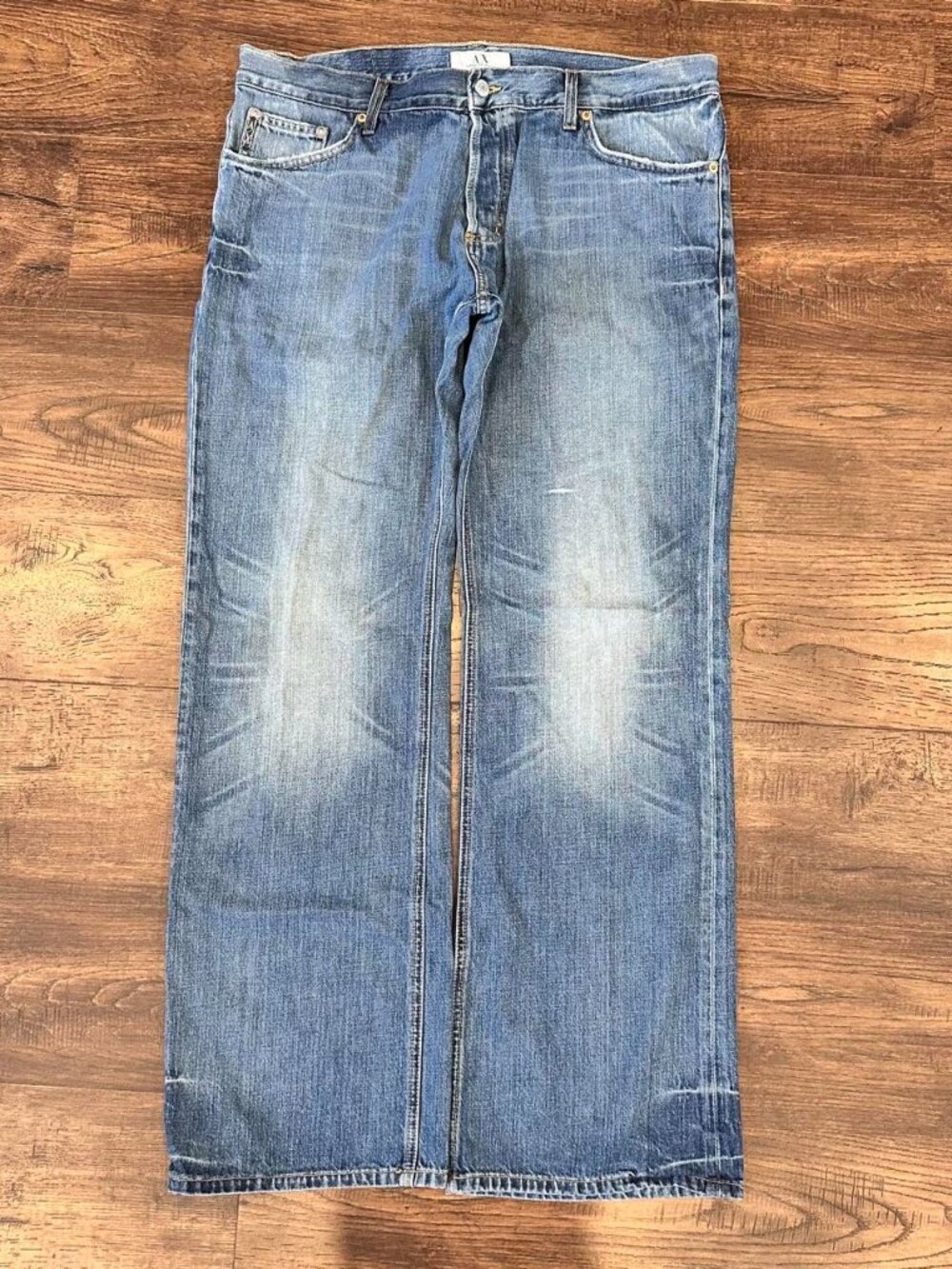 Y2K Armani Exchange Bootcut Cotton Jeans Made in USA Size 38x33